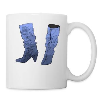 Bottes femme cadeau de chaussure - Mug blanc - blanc - Droite