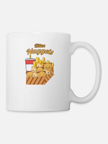 Pépites de chaton cadeau pépites de poulet chaton - Mug blanc - blanc