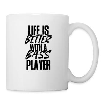 La vie est meilleure avec un bassiste - Mug blanc - blanc - Droite