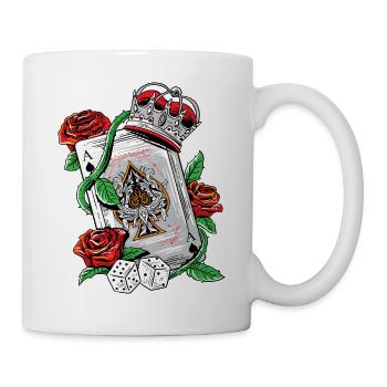 Pikass Texas Hold'em Poker Spielkartent-stück - Tasse - Weiß - Rechts