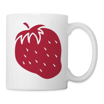 STRAWBERRY single colour - Mug - white - Right