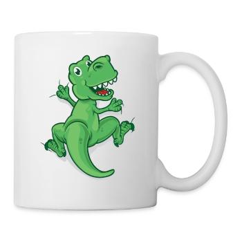Climbing Dino T-Rex - Mug - white - Right