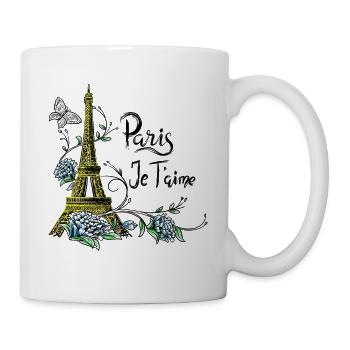 Paris shirt Eiffel Tower Je taime Paris France - Mug - white - Right