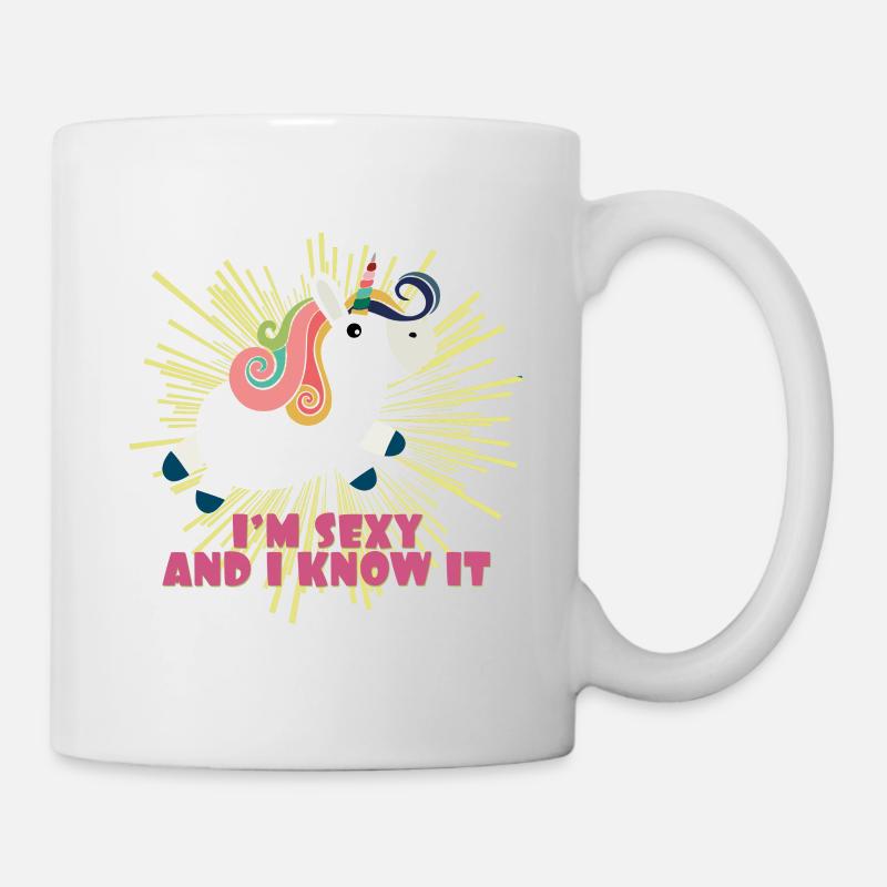 T-shirt drôle de cadeau de licorne - Mug blanc - blanc