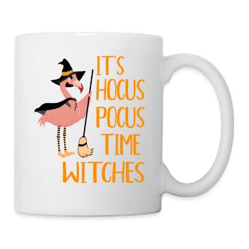 It's Hocus Pocus Time Witches Funny Flamingo - Tasse - Weiß - Rechts
