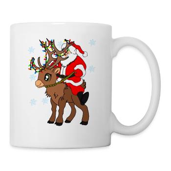 Lustiges Weihnachtsgeschenk für Glücks Erwachsene - Tasse - Weiß - Rechts