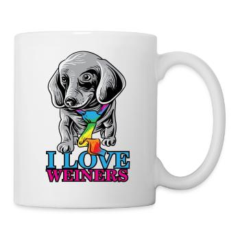 Ich liebe weinigs Stolz LGBTQ März Homosexuell LGBTQ Shirt - Tasse - Weiß - Rechts