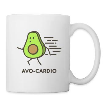 Avocado - Avo Cardio - Vegan - Fitness - Gift - Mug - white - Right
