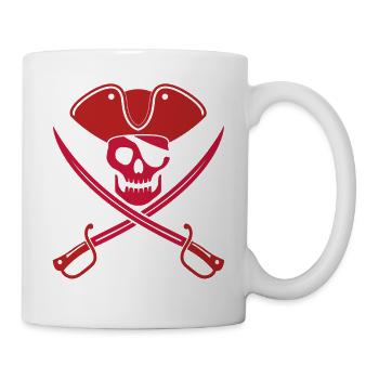 Pirate with swords - Mug - white - Right