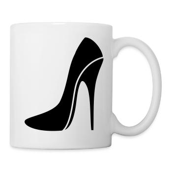 Stiletto sexy / talon haut - deux - Mug blanc - blanc - Droite