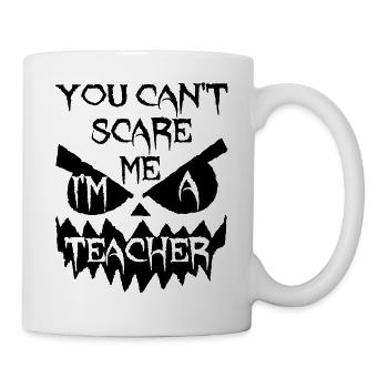 Halloween teacher scary creepy t-shirt funny - Mug - white - Right