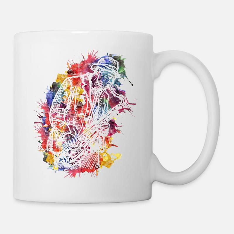 Abstrakt Saxophon - Tasse - Weiß
