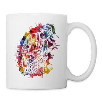 Saxophon - Tasse - Weiß - Rechts