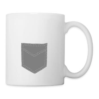 Cadeau de doigt de poche de cheval - Mug blanc - blanc - Droite