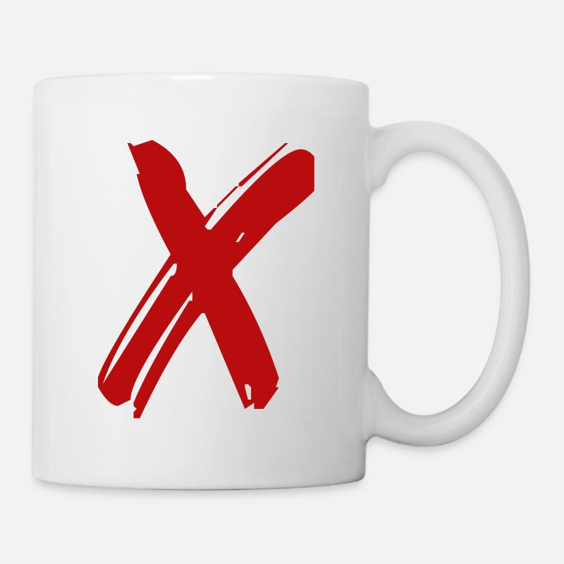 Kreuz 6 - Tasse - Weiß