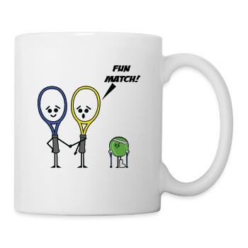 Tennis racket - Mug - white - Right