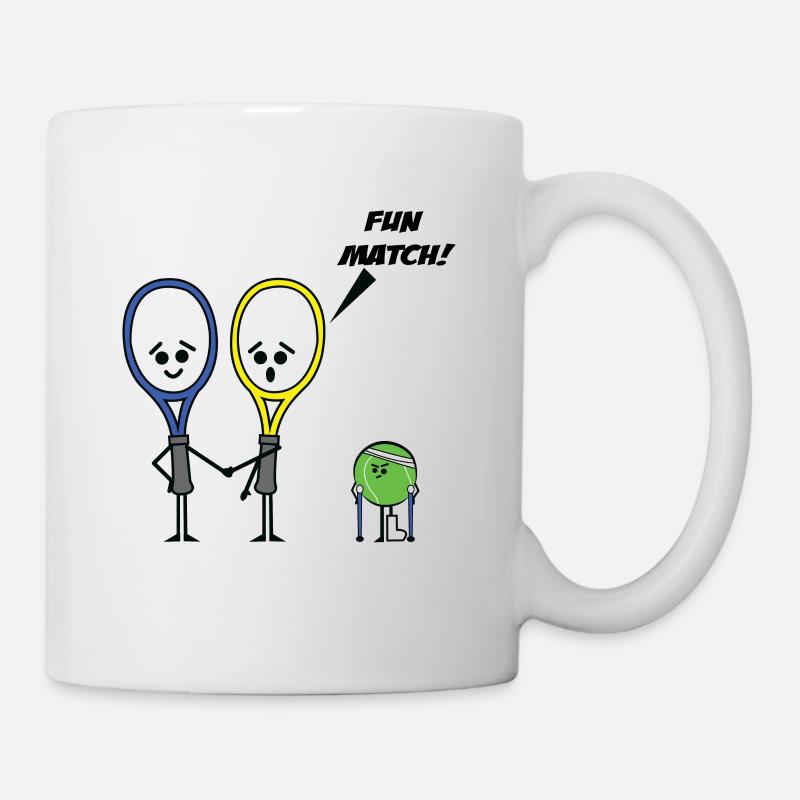 Raquette de tennis - Mug blanc - blanc