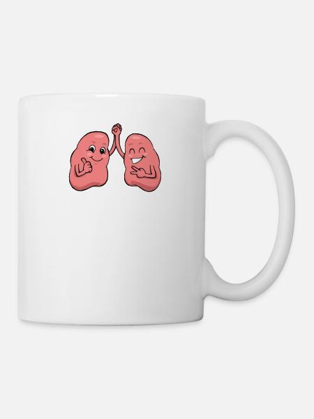 Lungs Lung Anatomy Breathing Respiration - Mug - white