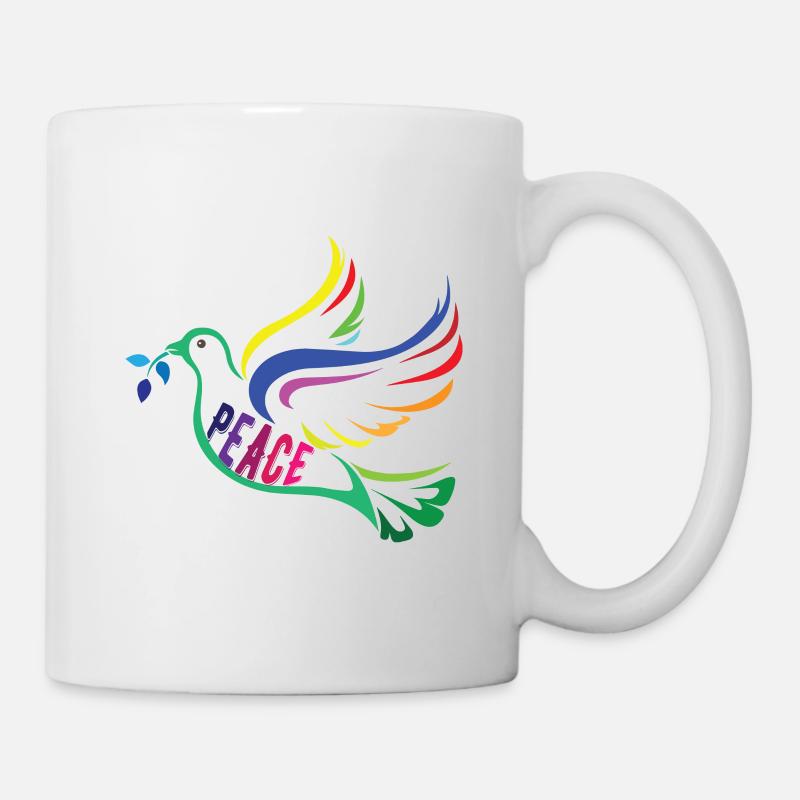 Colombe de la paix - Mug blanc - blanc