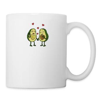 Cuddling Avocado Lets Avocuddle Romantic Couples - Mug - white - Right