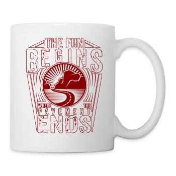Lustiges Geländewagen Offroad Auto 4x4 Geschenk - Tasse - Weiß - Rechts