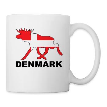 DENMARK ELK FLAG - moose Moose Scandinavia Nordic - Mug - white - Right