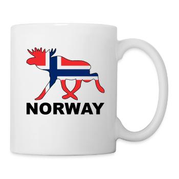 NORWAY ELK FLAG - Elch Moose Scandinavia Nordic - Tasse - Weiß - Rechts
