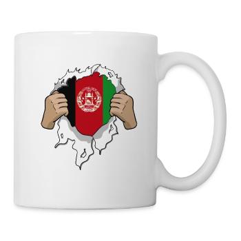 Afghanistan superhero flag - Mug - white - Right