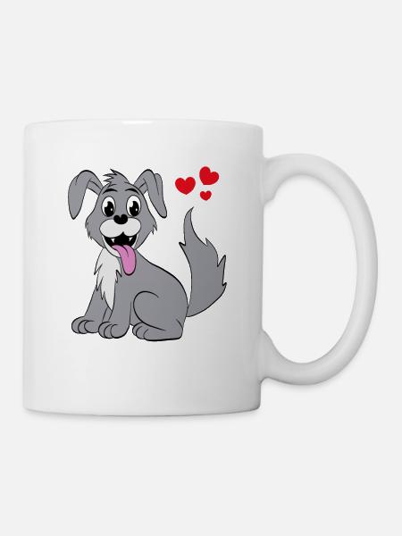 Chien mignon - Mug blanc - blanc