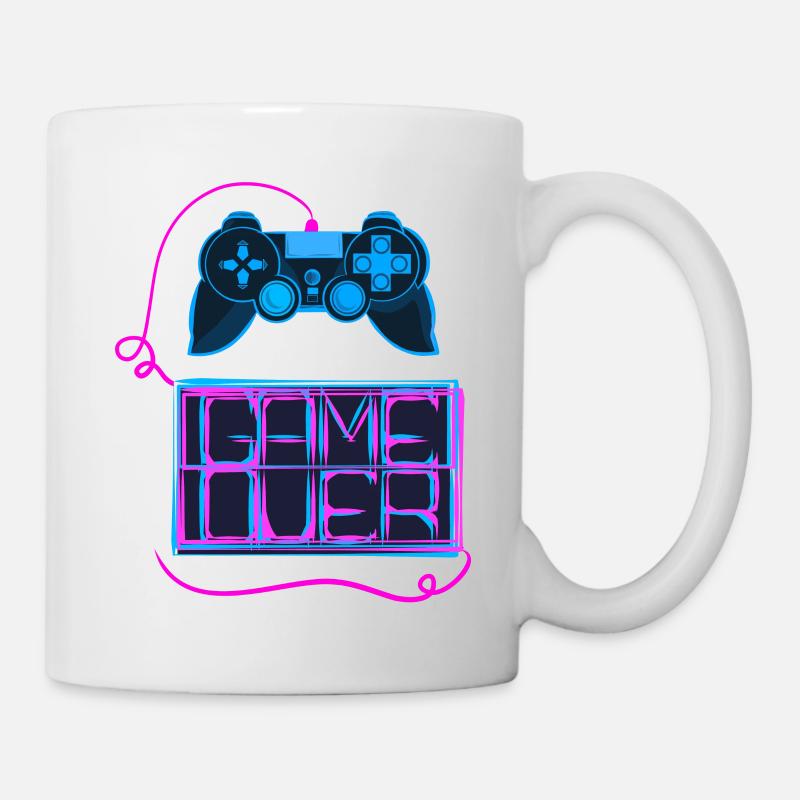 Gaming - Gameover Spiel Nerd Geek - Tasse - Weiß