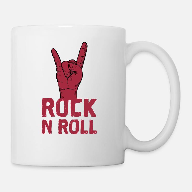 Rock N Roll Zeichen - Tasse - Weiß