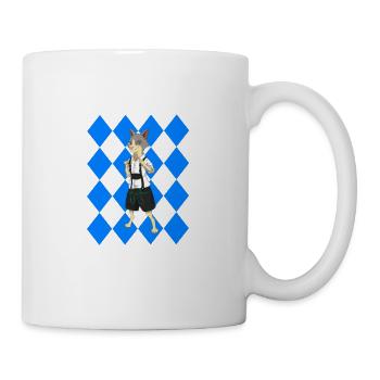 Wiesn Bavarian Flag Cat Gift - Mug - white - Right