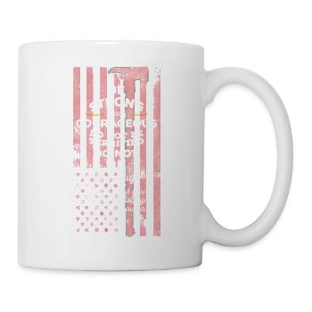 Thin red line firefighter bible verse christian - Mug - white - Right