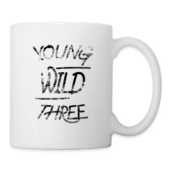 Young Wild & Three, 3rd Birthday Girl - Mug - white - Right