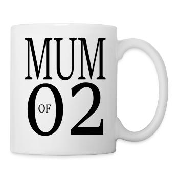 Mum of 2 - Tasse - Weiß - Rechts