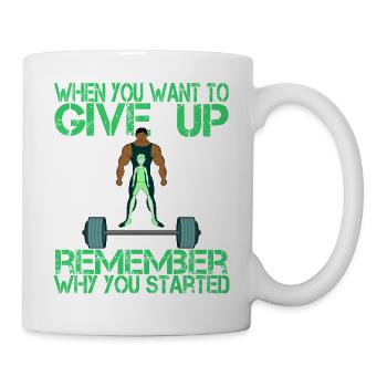 Fitness amusante bodybuilding sport de fitness cadeau - Mug blanc - blanc - Droite