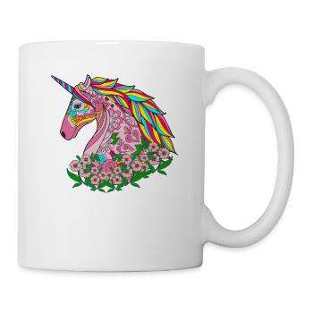 Licorne Mandala - Mug blanc - blanc - Droite
