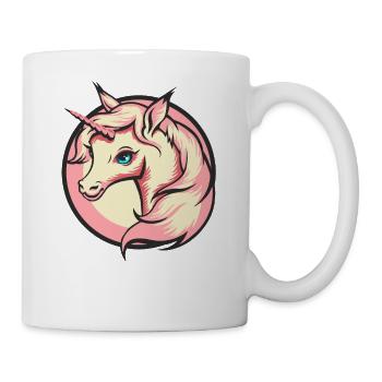 Blue eyes unicorn - Mug - white - Right