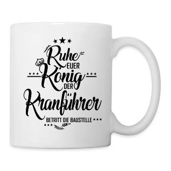 Kranführer - Tasse - Weiß - Rechts