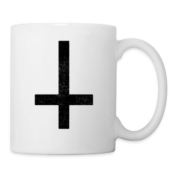 Petruskreuz Kruzefix Satan Teufel Reversed - Mug - white - Right