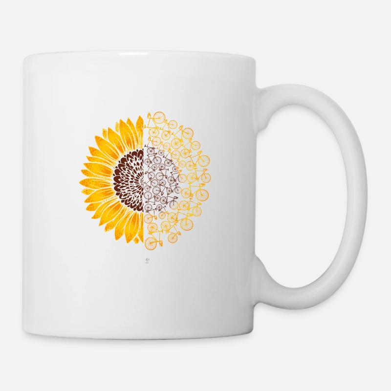 Tournesol Bicycle Sunflower Bicycle Gift - Mug blanc - blanc