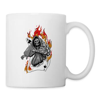 Poker Gambling Casino Pokerface Reaper - Mug blanc - blanc - Droite