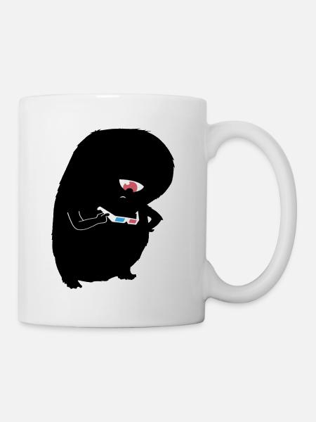 3D Brillen Monster - Tasse - Weiß