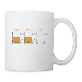 Realists Quote TShirt Design Beer Glass - Mug - white - Right