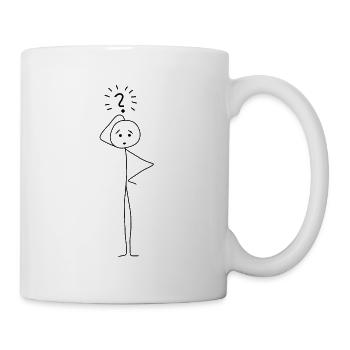 Strichmännchen - Tasse - Weiß - Rechts