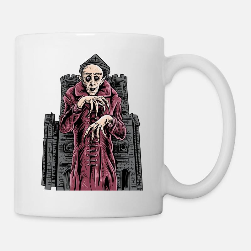 Nosferatu vampire classic horror black custome - Mug - white