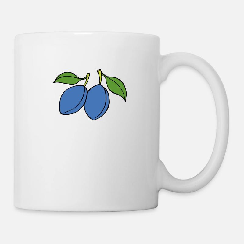 Pflaumen - Tasse - Weiß