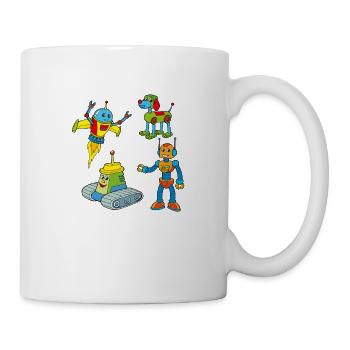 Robot set with four robots for children - Mug - white - Right