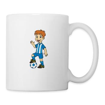 Football player - drawing for children - Mug - white - Right