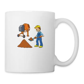 Construction worker children - Mug - white - Right